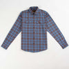 Western - Light blue and Brown Yarn Dyed Plaid